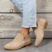 Plus All-Season Solid Color Back Hollow European Size British Style Pointed Toe Chunky Heel Fashion Low-Cut Women's_vogvips.com