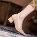2025 New High Summer Thick Heels With And Widening, Not Tiring Autumn Fat Feet Wide Women's Pointed Single Shoes Women_vogvips.com