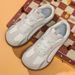 2025 Spring Autumn Large Size Men's And Women's Lightweight Leather Sneakers, Casual Running Shoes, Toe, Wide Fit,_vogvips.com