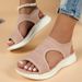 In Stock 2023 Open-Toe Women's Flyknit Wholesale Mixed Batch Adhesive Roman Cross-Border Sandals_vogvips.com
