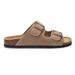KIDMI Slippers For Women Cork Footbed Beach Outdoor Suede Clogs With Adjustable Buckle Men Sandals_vogvips.com