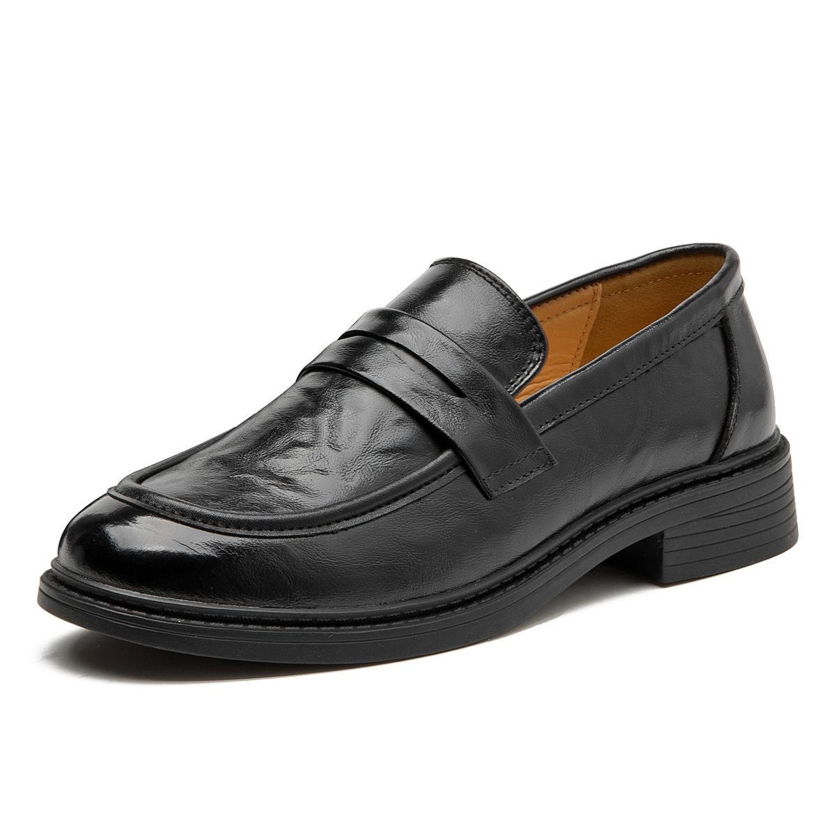 Black Leather New Spring And Autumn Styles, British-style Women's Shoes, Comfortable Loafers For Working Mothers_vogvips.com