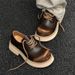 ShoeVault Chunky Derby For Men Women, Trendy Thick-Soled Height-Increasing Leather Casual Couple's Shoes, Versatile Autumn And_vogvips.com
