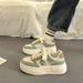 Wheat Ear Women's New All Match Sneakers Thick Soled Casual White Shoes Women_vogvips.com