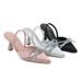 Women’s Shoes Pointed Toe Stiletto Heel High Heels Rhinestone Bow Autumn Elegant Single Shoes Closed Toe Sandals_vogvips.com