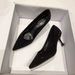 new Korean Version Pointed Black Rhinestone Daily Slim Heeled Women S Shoes Shallow High Heels_vogvips.com