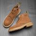 European Warm Series Straight Martin Short 2025 Autumn Winter Zipper Men Genuine Leather Yellow Thick Sole Work Boots_vogvips.com