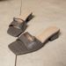 Cross-border 2026 New Square-Toe One-Strap Sandals Women, Chunky Heel, Fashionable And Comfortable Patent Leather_vogvips.com