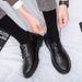 Suitable For All Seasons Men's Non-Slip Waterproof Black Chef Office Suit Casual Leather Large Business Formal Small Size Work Shoes_vogvips.com