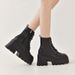 2024 European And American Chain Large Size Thick Sole British Style Black Martin Short Motorcycle Boots For_vogvips.com