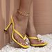 Flip-flops Women Wear Square-toed Large-size High-heeled Sandals In Summer_vogvips.com