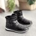 Winter Versatile Fashion Warm Fleece Lined Non-Slip Snow Boots Cotton Women's New White Short Tube Flat Shoes_vogvips.com