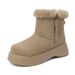 Women's Snow Boots With Fur Integrated And Thickened Short Boots, Children's Non Slip Cotton Shoes_vogvips.com