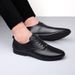 Men's Pointed Leather Shoes, Formal Lace-up Leather Shoes Men's Wedding Shoes_vogvips.com