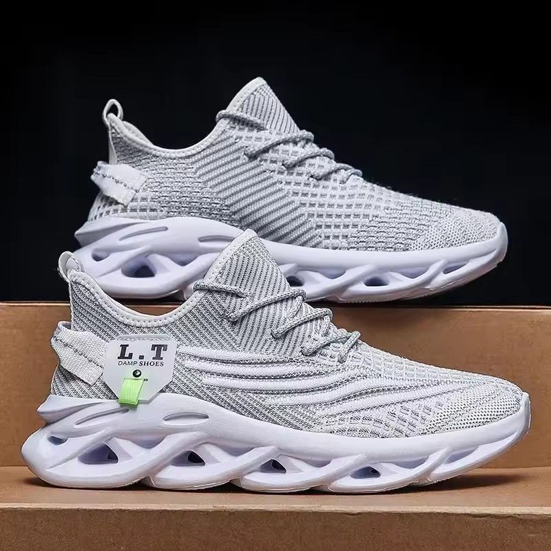 Leading The Trend Men's Running Sports Shoes Breathable Mesh Walking Shoes For Summer Comfortable All Day Outdoor Exercise Shoes_vogvips.com
