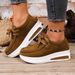 Women's Lace Up Platform Sports Shoes Suede Lightweight Casual Thick Sole Autumn New Style Plus Size 43_vogvips.com