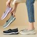 Women's Versatile Spring New One Foot Cloth Shallow Mouth Lazy Lightweight Mom Shoes, Single Shoes_vogvips.com