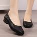 New Chinese-style Women's Shoes, Comfortable Versatile, Low-cut, Low-heeled, Chunky Heel, Sole Soft Upper, Fashionable_vogvips.com