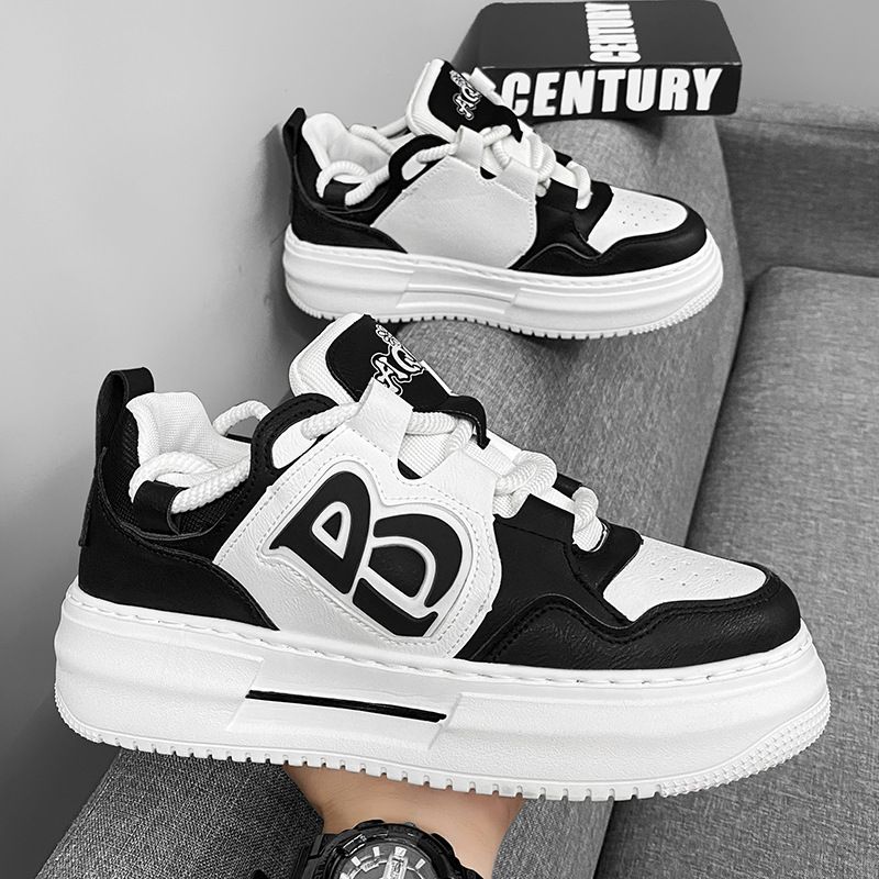 Men's Shoes Breathable Little White Shoes Male Students Platform Sports Shoes Casual Board Shoes_vogvips.com