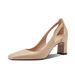 The Store Manager's Personal Choice Is Simple Yet Sophisticated~Soft Leather Fashion Hollow-out Chunky Heel Sandals With_vogvips.com