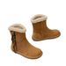 Snow Boots With Lining, Thickened Women's Sheepskin Retro Fleece Lined Fur Cotton Shoes, Casual Short Boots, 2025 Winter_vogvips.com