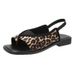 Cross-border Square-toed Slip-on For Women, 2025 Summer New Large Size Foreign Trade Leopard Print European And American_vogvips.com