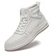 Men's Shoes Little White Shoes Sot-soled British High-top Shoes Casual Sports Shoes Warm And Velvet Large-size Board Shoes_vogvips.com