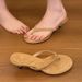 Women's Elegant Suede Flip Flops Summer Outerwear Retro Design Kitten Heel Thong Sandals_vogvips.com