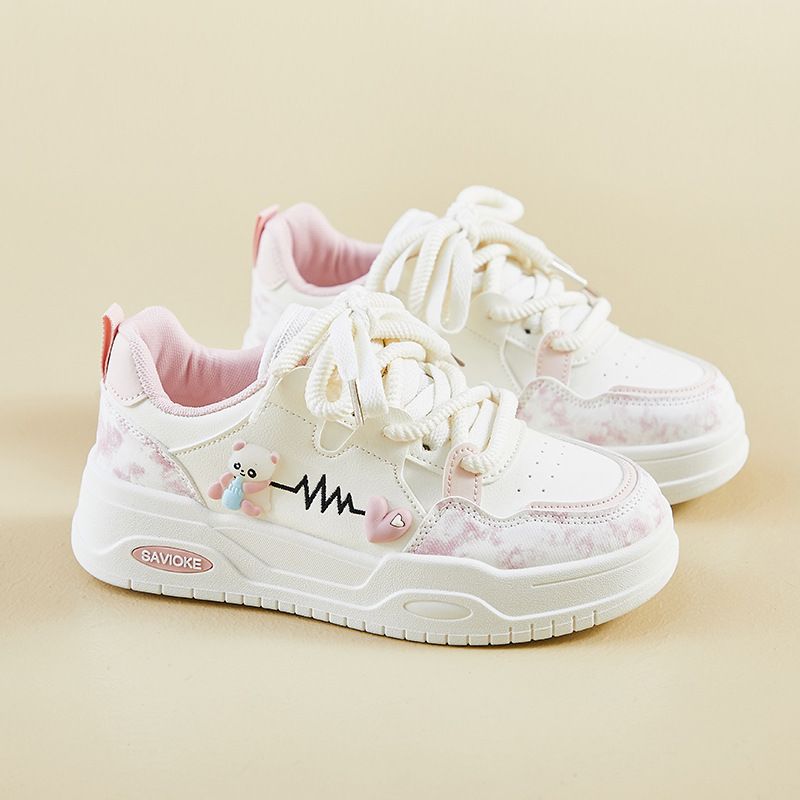 Little White Shoes Female Students Thick-soled Heightening Shoes Sports Board Shoes Casual Street Shoes_vogvips.com
