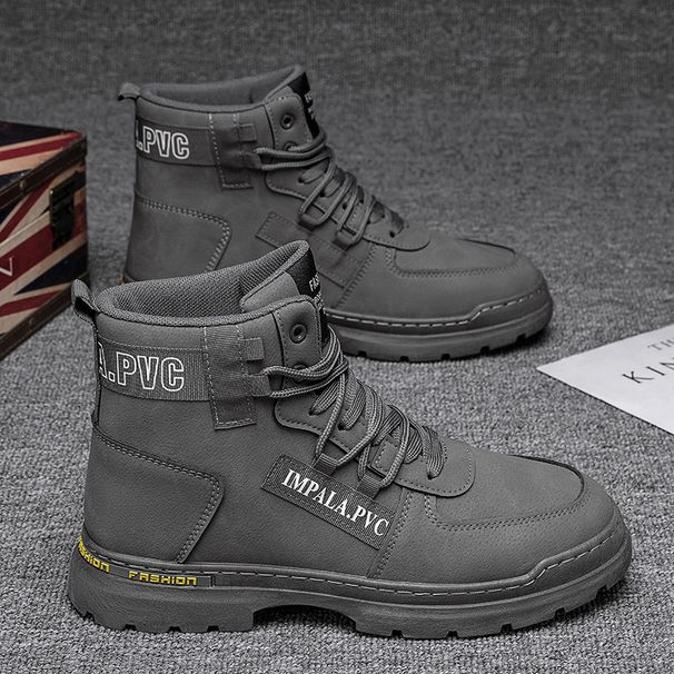 Men's Waterproof Slip-Resistant Work Boots - High Top Safety Shoes For Construction & Outdoor Activities - Breathable PU Leather Martin Boots_vogvips.com