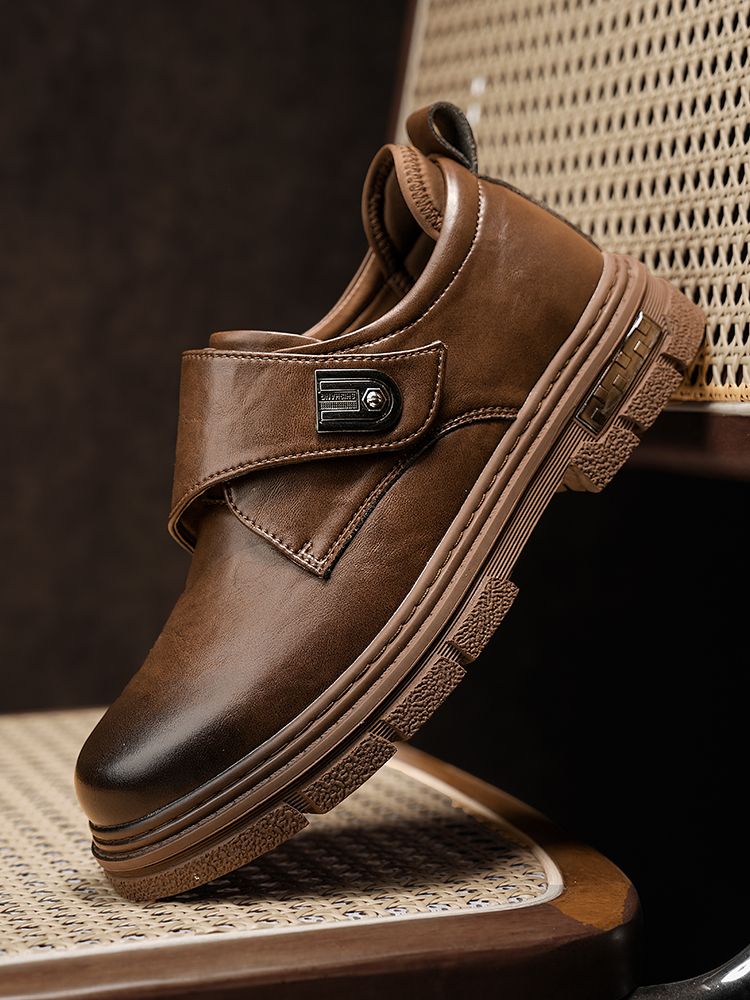 New Leather Spring Men's Shoes High-top Men's Heightening Tooling Martin Boots_vogvips.com