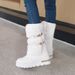 Women Winter Inner Height Snow Boots Thick Sole Cotton Shoes Mid Calf Boots_vogvips.com