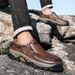 Hot-Selling Genuine Large Size Men's Outdoor Casual Leather Hiking Shoes_vogvips.com