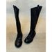 Women's Shoes Metal Buckle Black Long Boots Round Toe Medium Heel Thick Heel Not Above The Knee High Boots British Style Knight Boots Women_vogvips.com