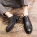 Euro Step 2020 Spring New Leather Business Casual Low-top Pointed Brogue Men's Shoes_vogvips.com