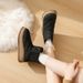 Fleece High-top Socks Boots Female Students Trend Warm Casual Cotton Shoes_vogvips.com