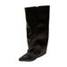2022 Niche Internet Celebrity Wedge High Heel Long Black Over-the-Knee Slim Pants Tube Straight Pointed Toe Riding Boots_vogvips.com