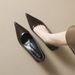Pointed Single Shoes Women's Thin Heels Black Work Shoes Shallow Temperament High Heels Women Are Not Tired_vogvips.com