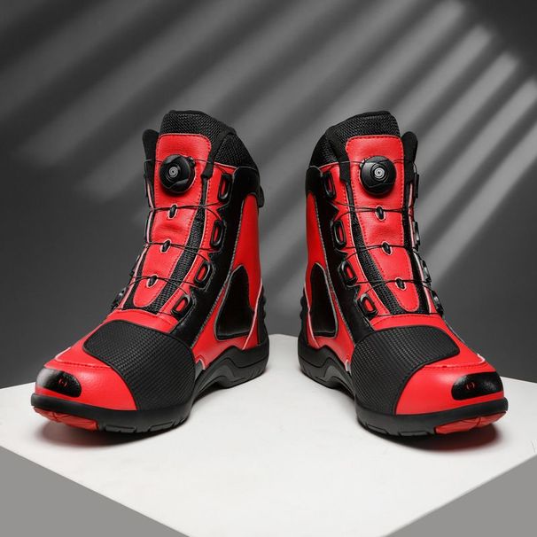 Mens Multicolor High Top Motorcycle Boots Breathable Protective Shoes For Riding And Outdoor Sports_vogvips.com