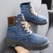 2025 Autumn New High-top Large Size Martin Denim Casual Boots British Style Workwear Trendy Men's Shoes_vogvips.com