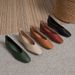 2026 New French Low Heel Square Toe Shallow Mouth Casual Versati Women's Soft So Flat Shoes Unique Spring Autumn_vogvips.com