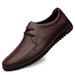 2025 Men's Spring Summer Breathable Office First Layer Cowhide Soft Sole Casual Perforated Leather Middle-Aged Business_vogvips.com