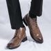European Warm Series Large Size Autumn Winter New Fashion British Style Men's Casual Leather Shoes Trendy Ankle Boots_vogvips.com