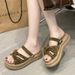 Pearl Fashion Slippers Outdoor Wear, Fairy Style 2025 Skirt, New Summer Thick-soled Beach Roman Sandals For Women_vogvips.com