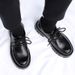 Spring Breathable 2025 New Trend Thick Sole Casual British Business Men's Large Shoes Genuine Leather_vogvips.com