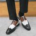 Euro Step Spring And Autumn Brogue Leather British Style Color Block Business Formal Casual Large Size Men's Shoes_vogvips.com