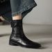 Melard Style Chunky Heel Short For Women Autumn Winter Single 2025--New Leather High Heels Martin Slim Boots_vogvips.com