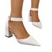 Fashionable Versatile Women's Shoes Summer Chunky Heel Buckle Pointed Toe Solid Color Comfortable Skirts Wear_vogvips.com