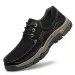 Mens Lace Up Casual Leather Shoes Oxfords Handmade Comfortable Walking Work Dress Office Travel Outdoor 250122_vogvips.com