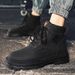 European Warm Series Spring And Autumn New M's 2025 Thick-Soled Martin Work Shoes Fashion Versatile Height-Increasing Yellow Boots Trdy_vogvips.com